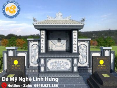 lăng mộ đá granite xanh rêu - lăng thờ gia tộc