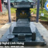mộ đá một mái truyền thống bằng đá xanh nguyên khối