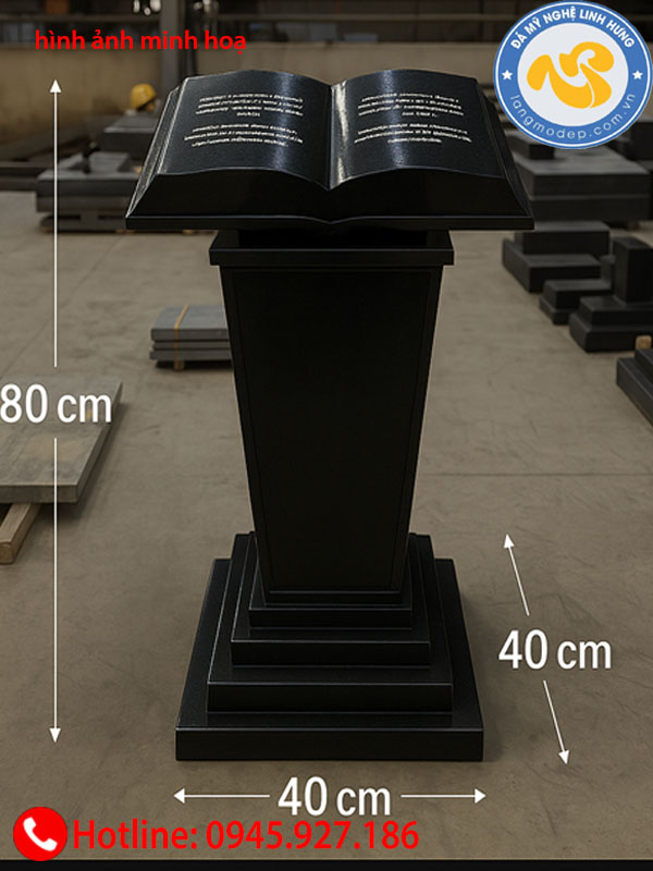 bia đá kinh thánh trụ đứng -mẫu bệ đá công giáo 