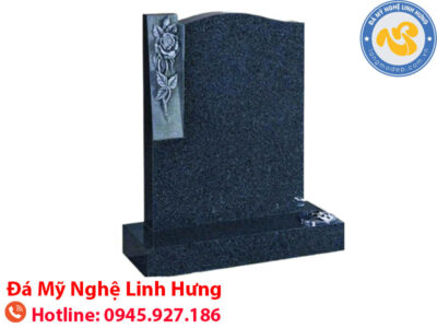 bia mộ đá granite chạm khắc hoa hồng