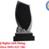 bia mộ đá granite hiện đại - mộ đá hình cánh chạm hoa hồng