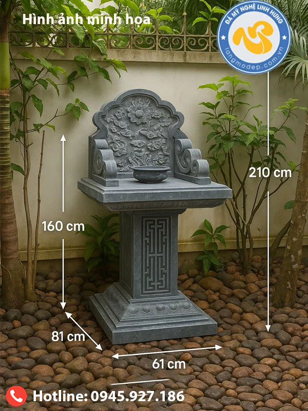 cây hương đá không mái - mẫu cây hương đá xanh nguyên khối