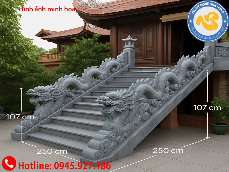 lan can đá xanh thanh hóa - mẫu lan can đá nhà thờ họ