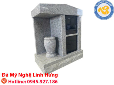 mộ đá granite dạng cột - mẫu mộ đá hoả tảng tro cốt