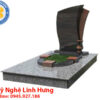 mộ đá granite không mái- mẫu mộ tiểu cảnh hiện đại