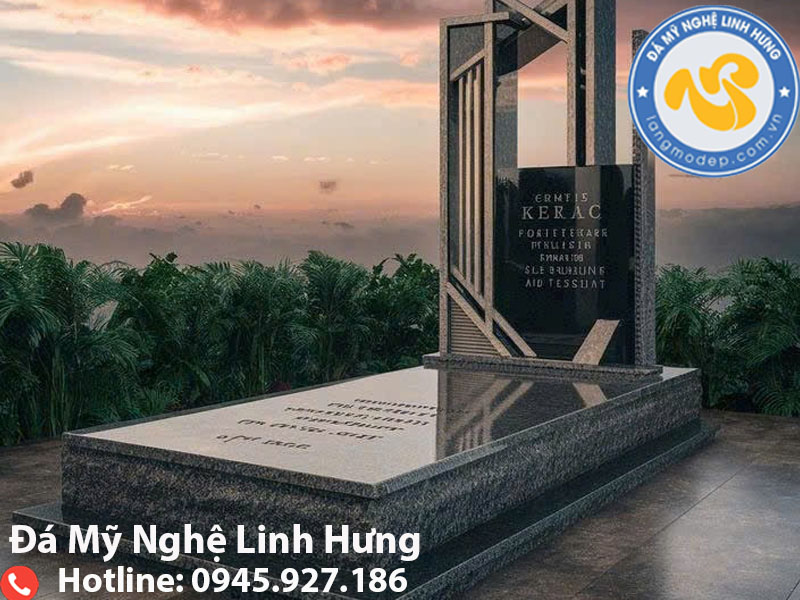 mộ đá hoa cương hiện đại -mẫu mộ đá phong cách châu âu 
