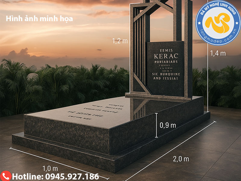 mộ đá hoa cương hiện đại -mẫu mộ đá phong cách châu âu 