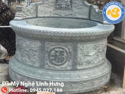 mộ đá tròn không mái - mẫu mộ đá truyền thống