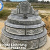 Mộ Đá Tròn Nguyên Khối - Mẫu Mộ Tròn Ba Cấp Phong Thủy 2 mộ đá tròn nguyên khối - mẫu mộ tròn ba cấp phong thủy